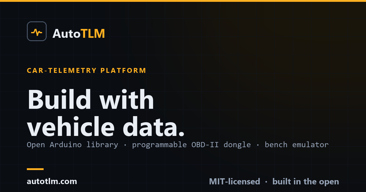 AutoTLM — build with vehicle data
